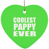 Coolest Pappy Ever - Heart Ornament