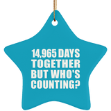 41st Anniversary 14,965 Days Together But Who's Counting - Star Ornament