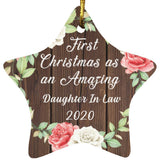 First Christmas As an Amazing Daughter In Law 2020 - Star Ornament A