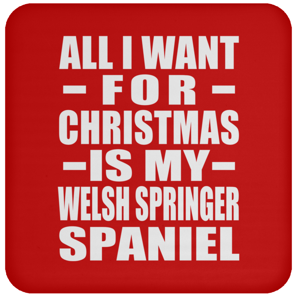 All I Want For Christmas Is My Welsh Springer Spaniel - Coaster