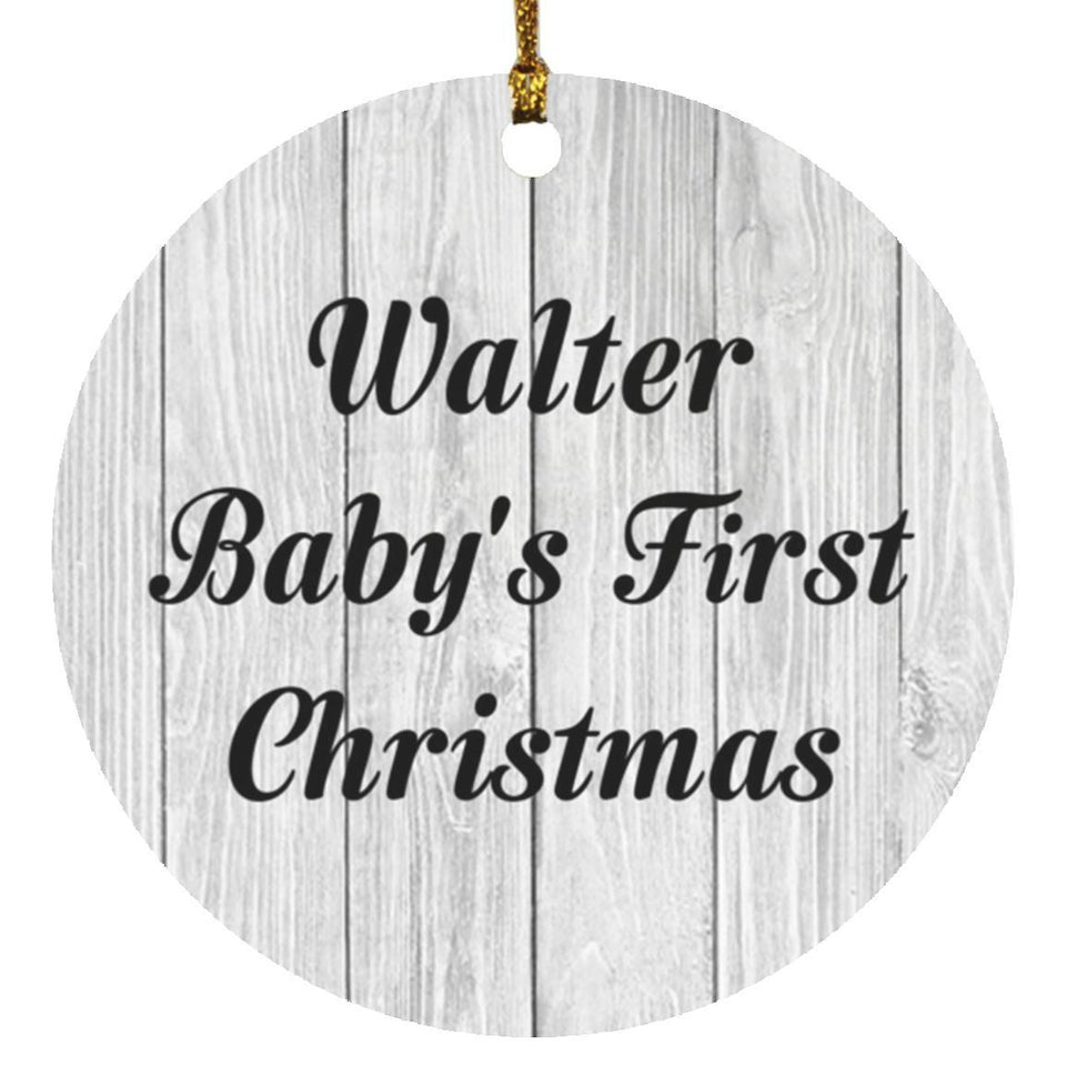 Walter Baby's First Christmas - Circle Ornament F