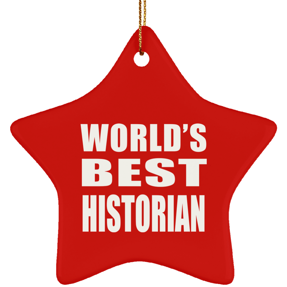 World's Best Historian - Star Ornament