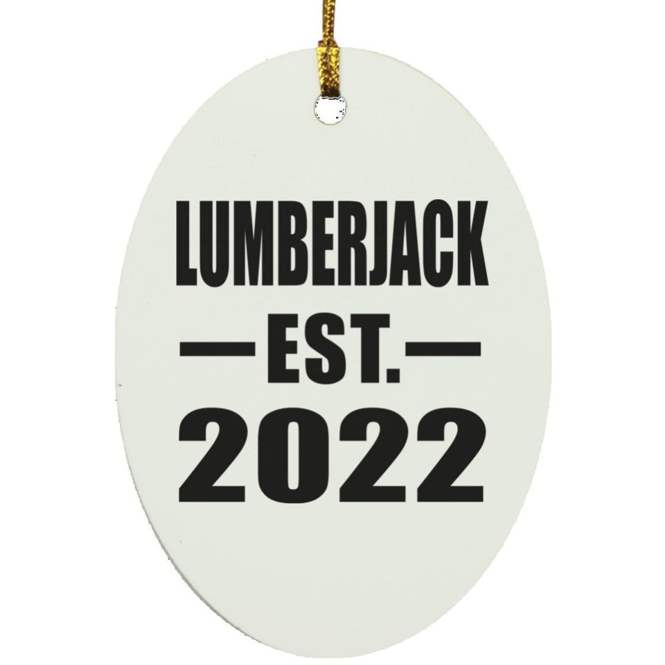 Lumberjack Established EST. 2022 - Oval Ornament