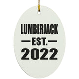Lumberjack Established EST. 2022 - Oval Ornament
