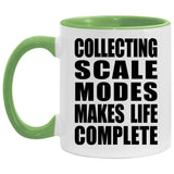 Collecting Scale Modes Makes Life Complete - 11oz Accent Mug Green