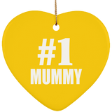 Number One #1 Mummy - Heart Ornament