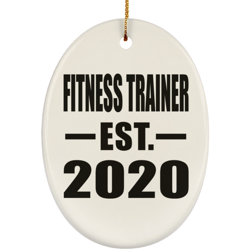 Fitness Trainer Established EST. 2020 - Oval Ornament