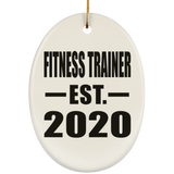 Fitness Trainer Established EST. 2020 - Oval Ornament