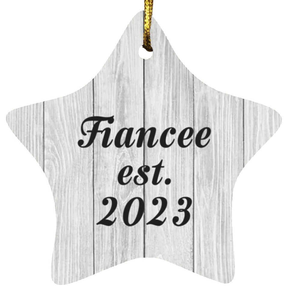 Fiancee Established Est. 2023 - Star Ornament F