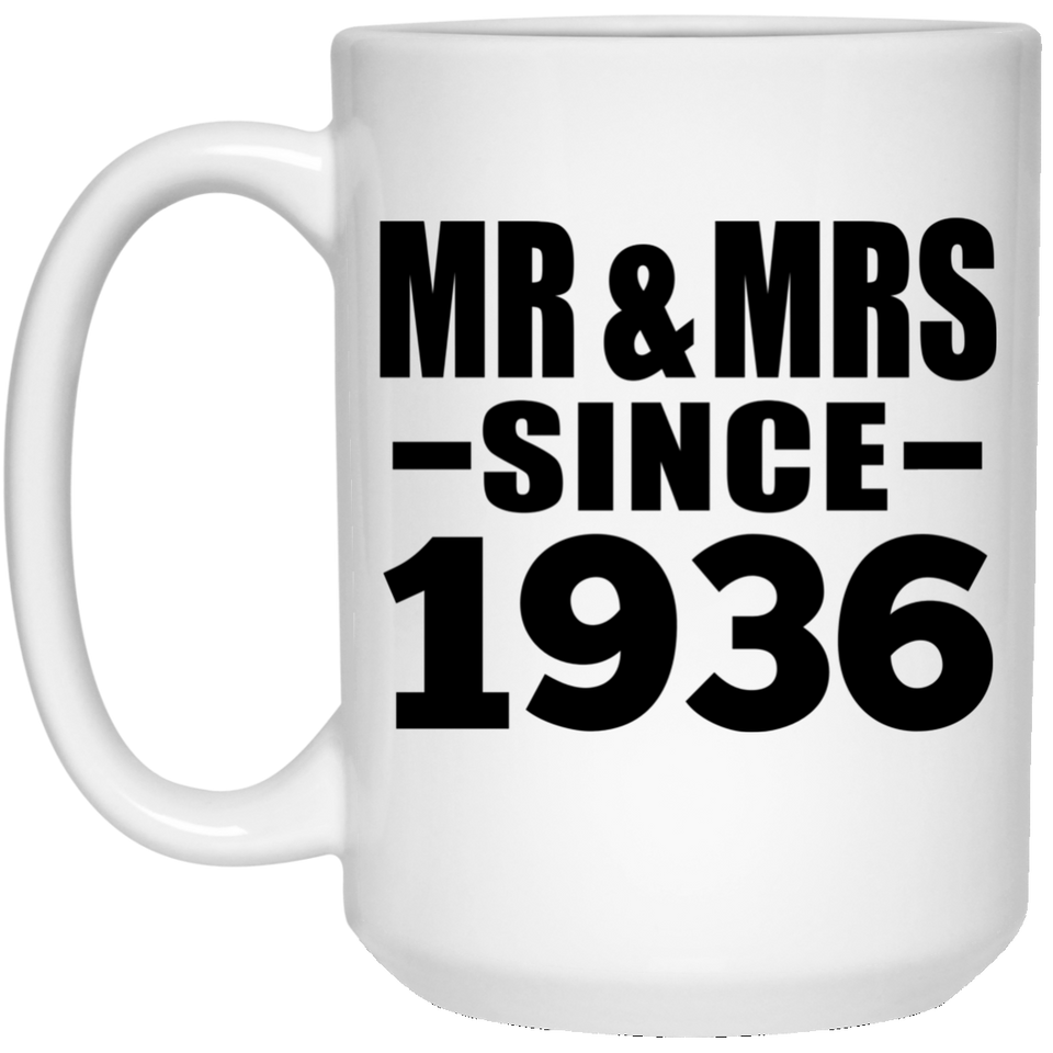 88th Anniversary Mr & Mrs Since 1936 - 15 Oz Coffee Mug
