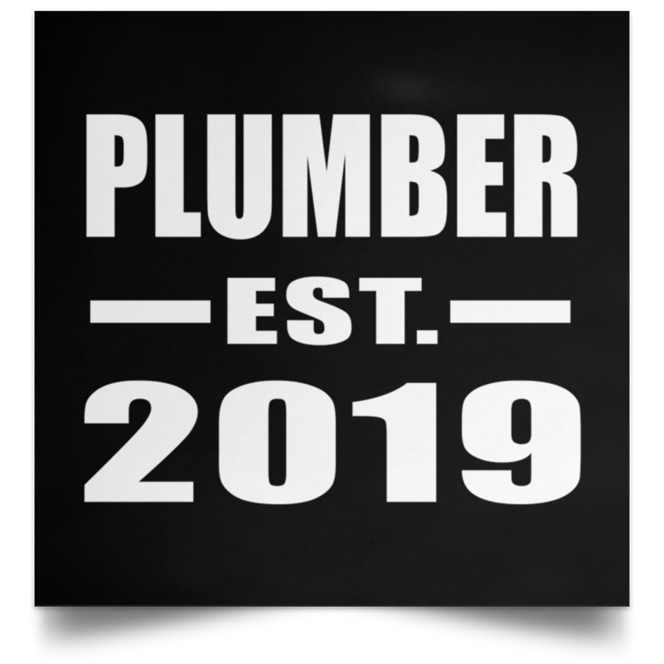 Plumber Established EST. 2019 - Poster Square