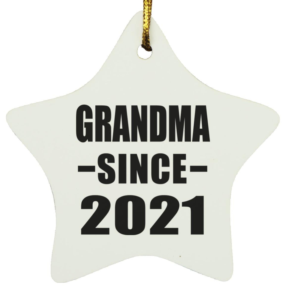 Grandma Since 2021 - Star Ornament