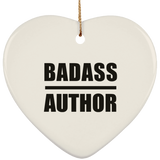 Badass Author - Heart Ornament
