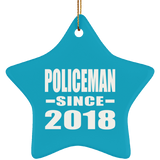 Policeman Since 2018 - Star Ornament