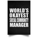 World's Okayest Social Community Manager - Poster Portrait