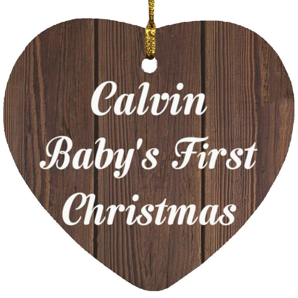 Calvin Baby's First Christmas - Heart Ornament D