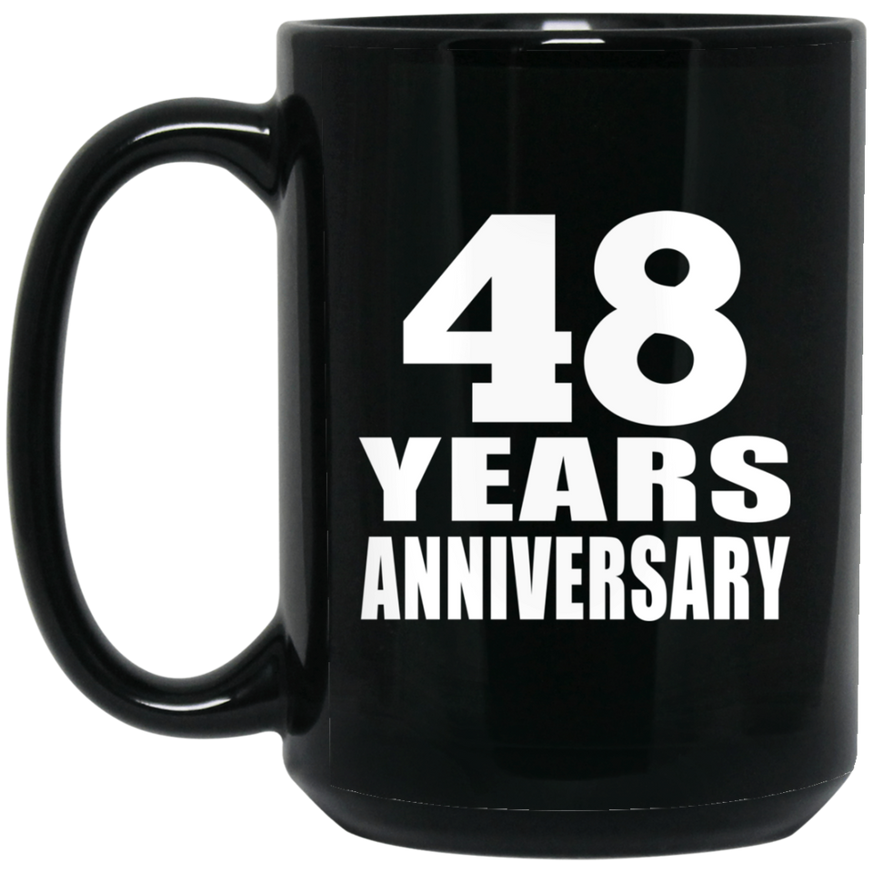 48th Anniversary 48 Years - 15 Oz Coffee Mug Black