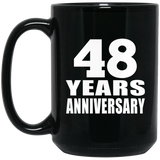 48th Anniversary 48 Years - 15 Oz Coffee Mug Black