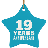 19th Anniversary 19 Years - Star Ornament