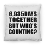 19th Anniversary 6,935 Days Together But Who's Counting - Throw Pillow