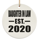 Daughter In Law Established EST. 2020 - Circle Ornament