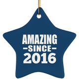 8th Birthday Amazing Since 2016 - Star Ornament