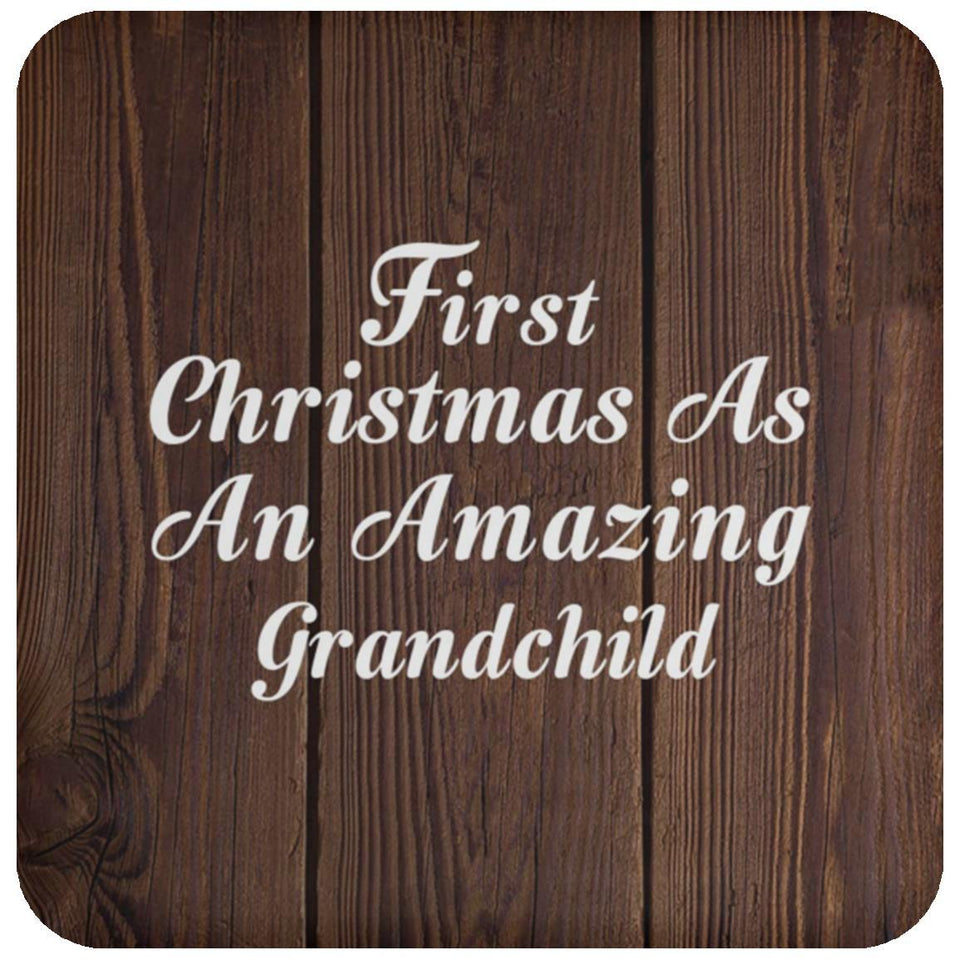 First Christmas As An Amazing Grandchild - Drink Coaster D