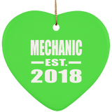 Mechanic Established EST. 2018 - Heart Ornament