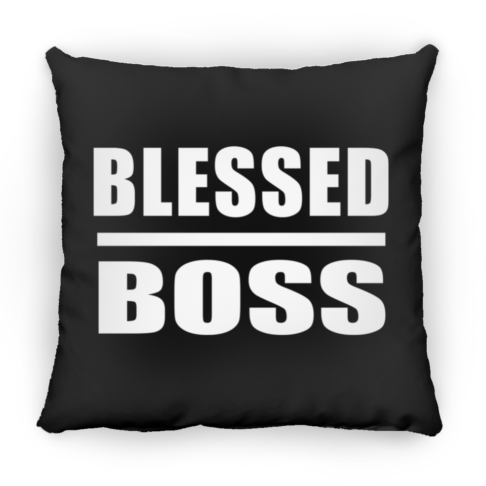 Blessed Boss - Throw Pillow Black