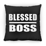 Blessed Boss - Throw Pillow Black