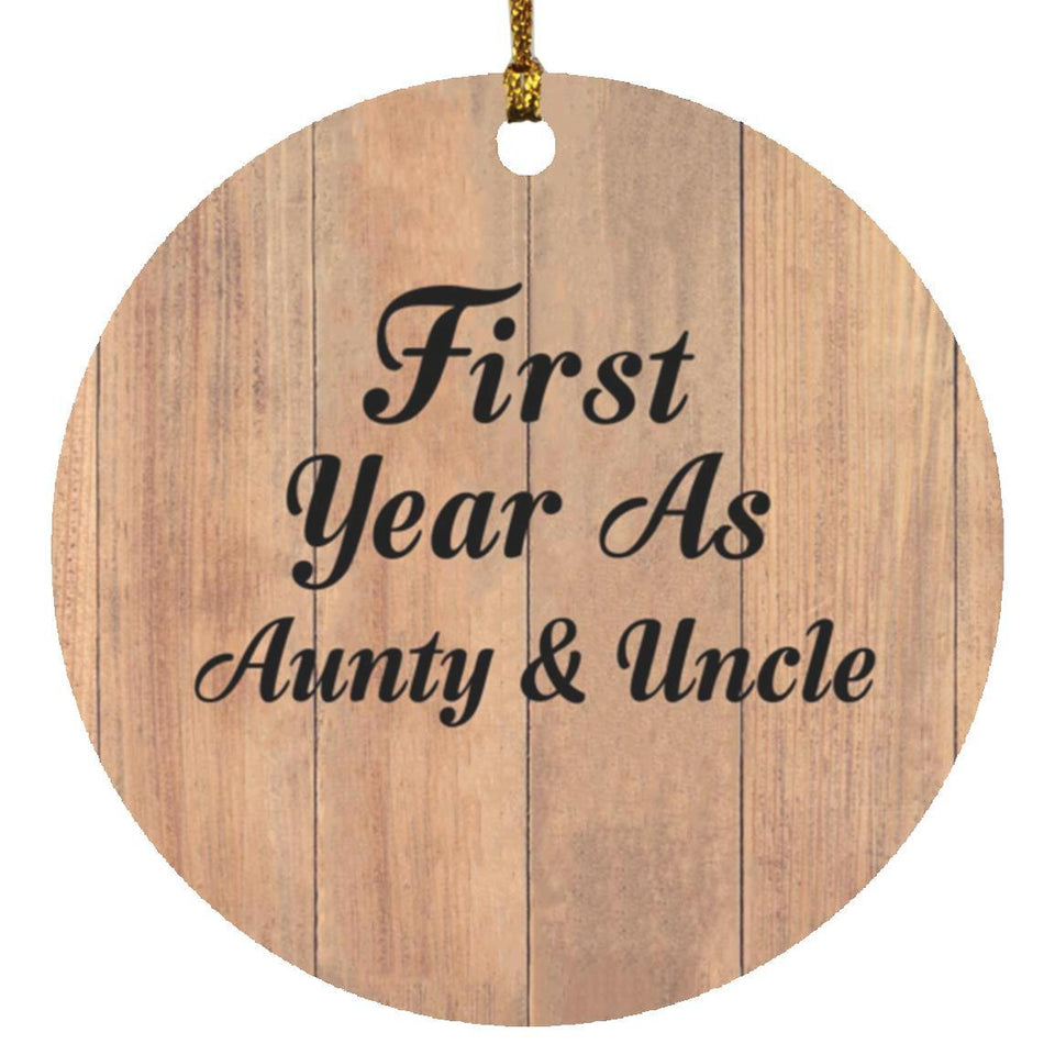 First Year As Aunty & Uncle - Circle Ornament C