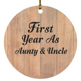 First Year As Aunty & Uncle - Circle Ornament C