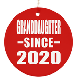 Granddaughter Since 2020 - Circle Ornament