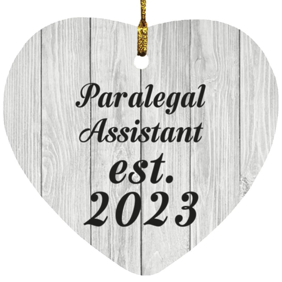 Paralegal Assistant Established Est. 2023 - Heart Ornament F