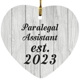 Paralegal Assistant Established Est. 2023 - Heart Ornament F