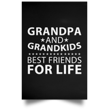 Grandpa and Grandkids, Best Friends For Life - Poster Portrait
