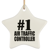 Number One #1 Air Traffic Controller - Star Ornament