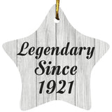 103rd Birthday Legendary Since 1921 - Star Ornament F