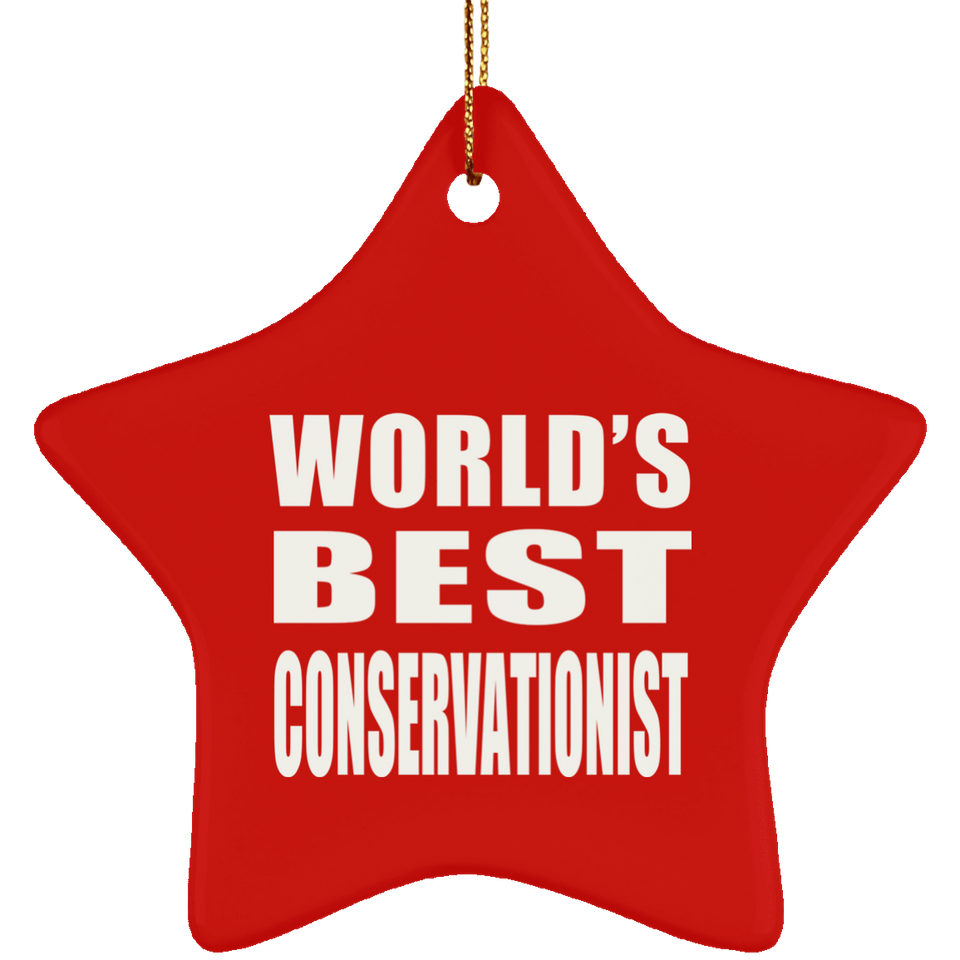 World's Best Conservationist - Star Ornament