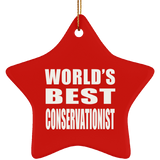 World's Best Conservationist - Star Ornament