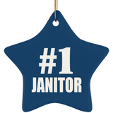 Number One #1 Janitor - Star Ornament