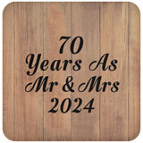70 Years As Mr & Mrs 2024 - Drink Coaster C