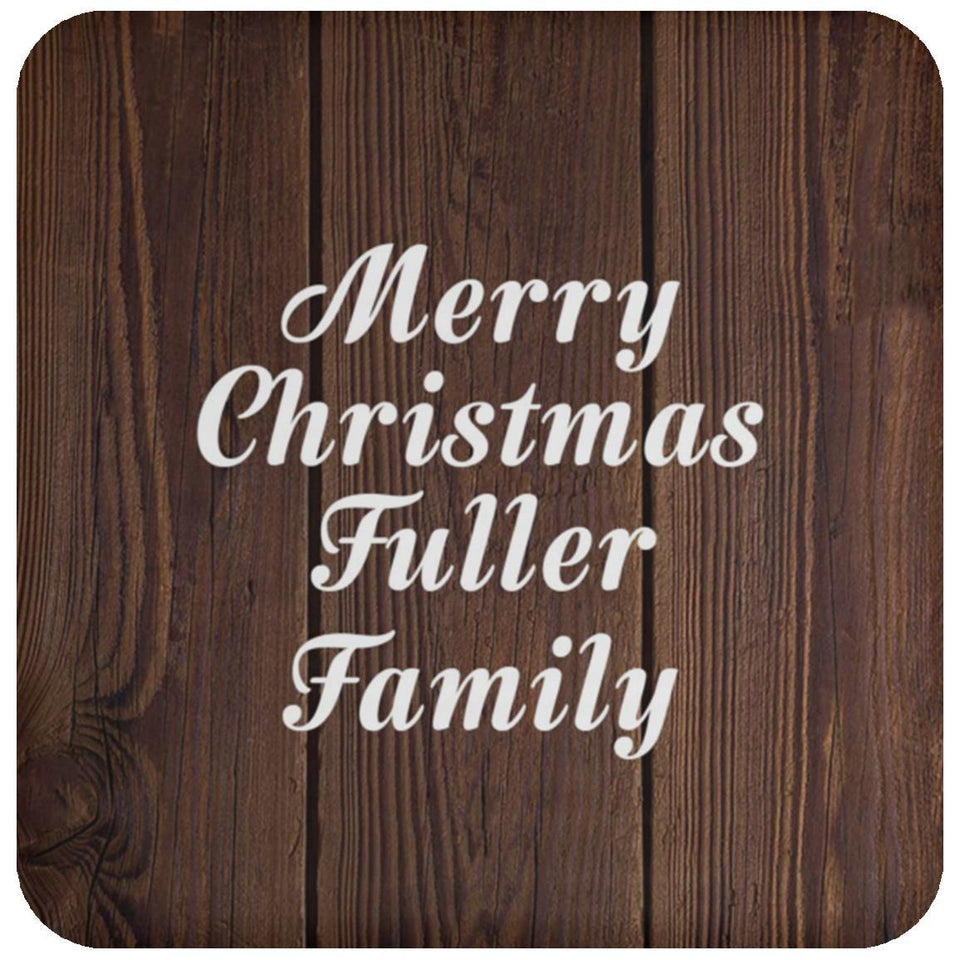 Merry Christmas Fuller Family - Drink Coaster D