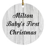 Milton Baby's First Christmas - Circle Ornament F
