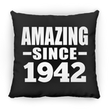 82nd Birthday Amazing Since 1942 - Throw Pillow Black