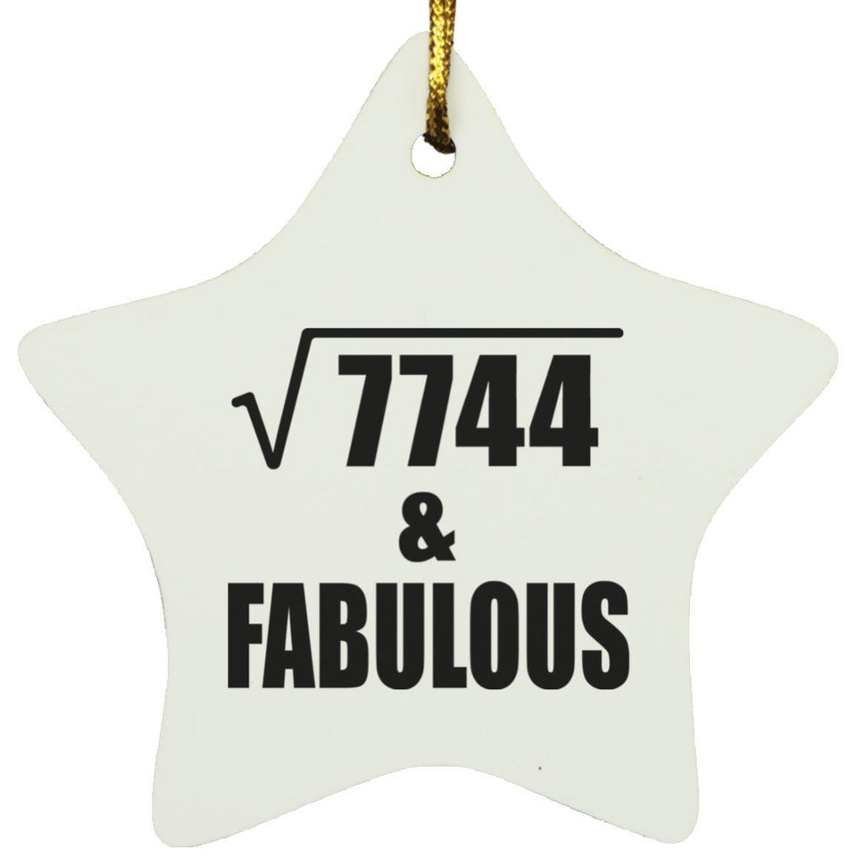 88th Birthday Square Root of 7744 & Fabulous - Star Ornament