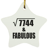 88th Birthday Square Root of 7744 & Fabulous - Star Ornament
