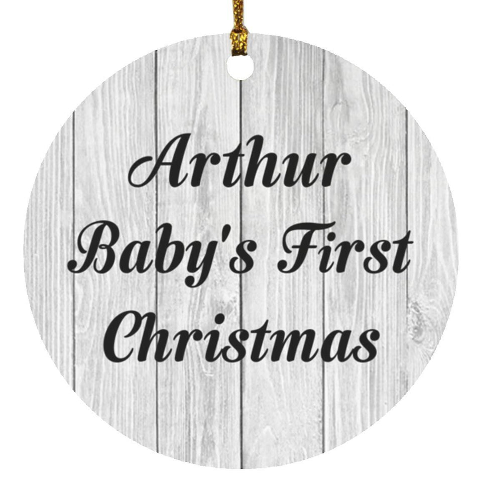 Arthur Baby's First Christmas - Circle Ornament F