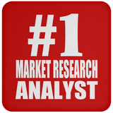 Number One #1 Market Research Analyst - Drink Coaster