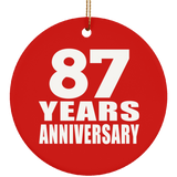 87th Anniversary 87 Years Anniversary - Circle Ornament